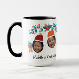 Holiday Modern Custom Face Photo Keepsake  Mug