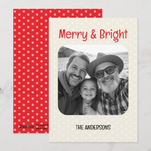 Holiday Modern Family One Photo Card
