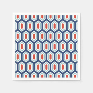 Holiday Modern Geometric Pattern Paper Napkin