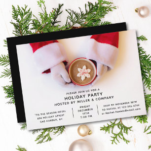 Holiday Modern Santa Corporate Christmas Party Invitation