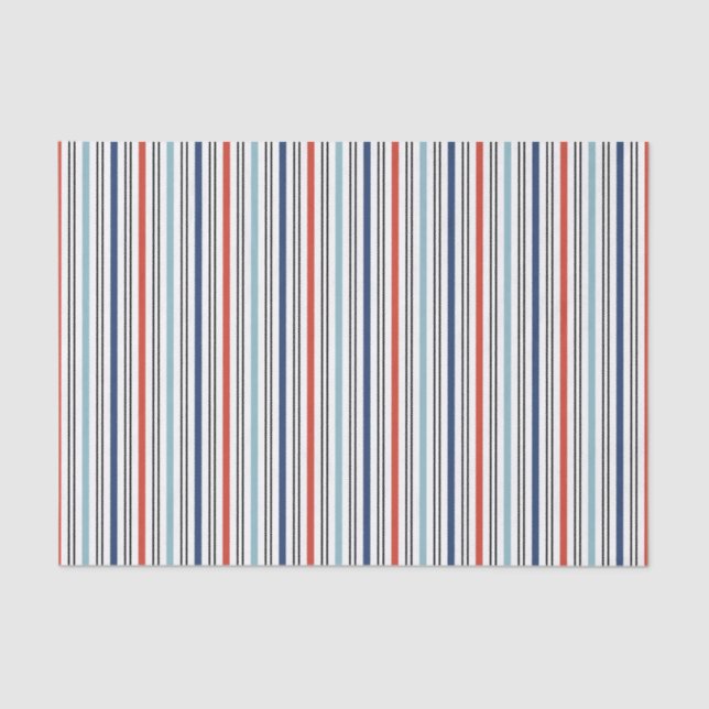 Holiday Modern Stripes Tissue Paper (Front)