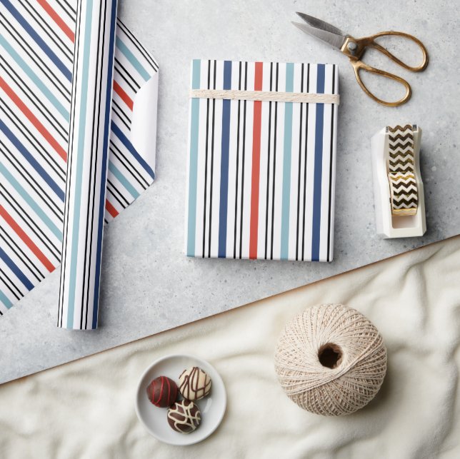 Holiday Modern Stripes Wrapping Paper (Crafts)