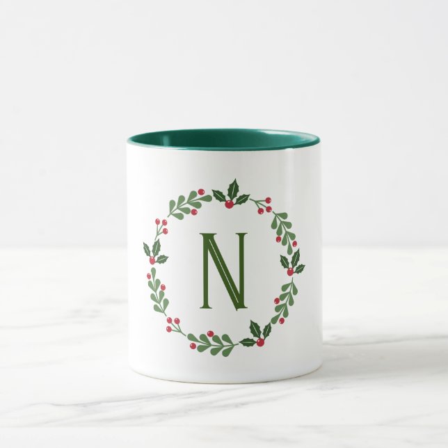 Holiday Monogram Mug (Center)