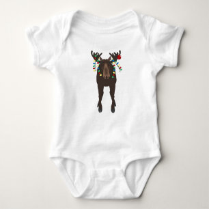 Holiday Moose Baby Bodysuit