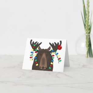 Holiday Moose Greeting Card