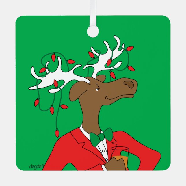 Holiday Moose Ornament (Front)