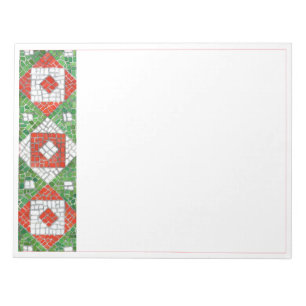 HOLIDAY MOSAIC 11x8.5 Notepad