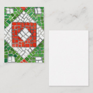HOLIDAY MOSAIC 3.5x2.5 Flat Note Card / Vertical