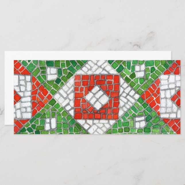 HOLIDAY MOSAIC 4x9 Flat Card / Horizontal (Front/Back)