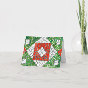 HOLIDAY MOSAIC Christmas Notecard / Horizontal