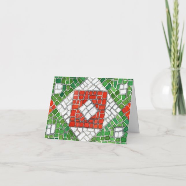HOLIDAY MOSAIC Christmas Notecard / Horizontal (Front)