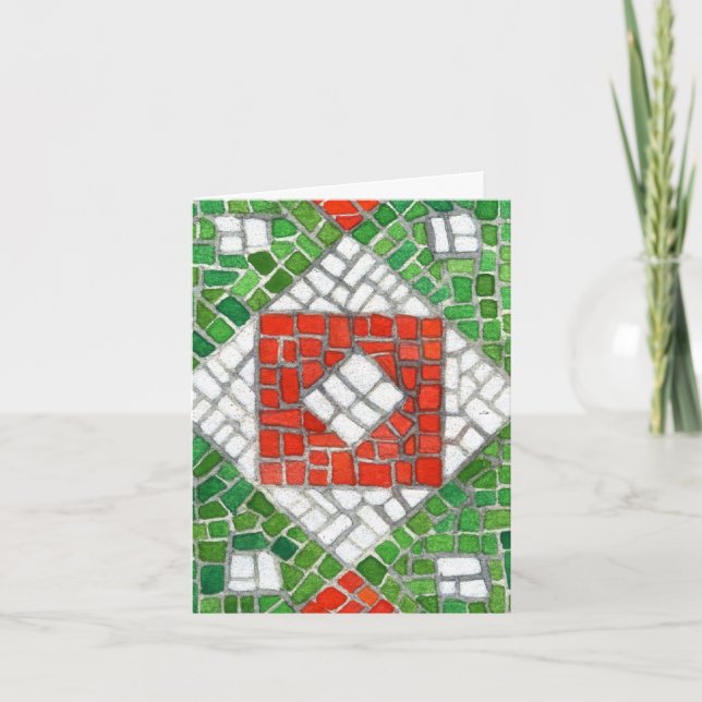 HOLIDAY MOSAIC Christmas Notecard / Vertical (Front)
