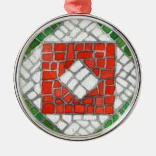 HOLIDAY MOSAIC Premium Round Ornament