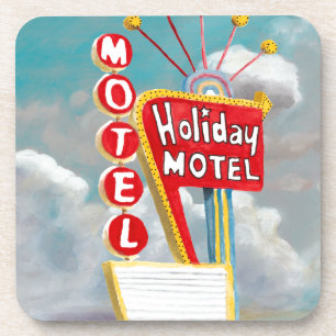 Holiday Motel Sign Coaster