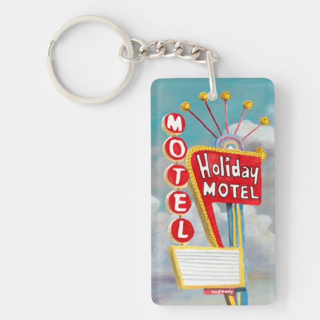 Holiday Motel Sign Key Ring (Front)