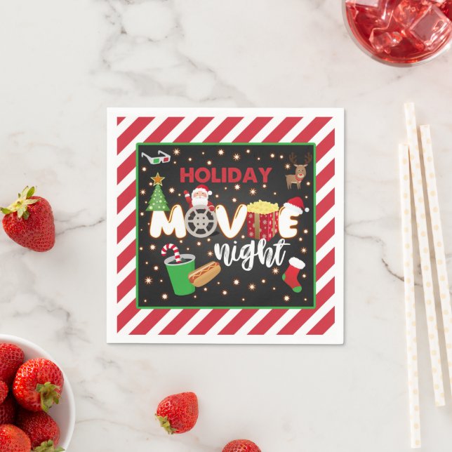 Holiday Movie Night Napkin (Insitu)