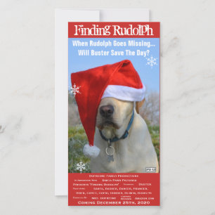 Holiday Movie Parody Add Pet Photo Thank You Card