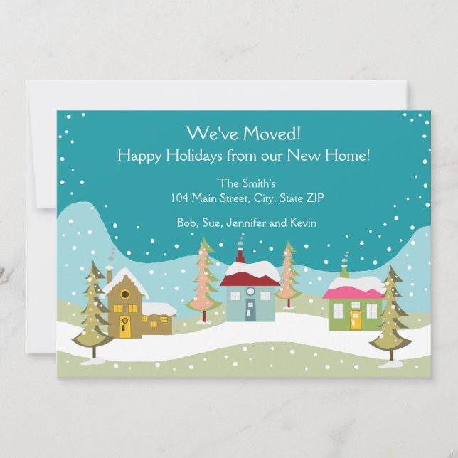 Holiday Moving Announcement Cards (Front)