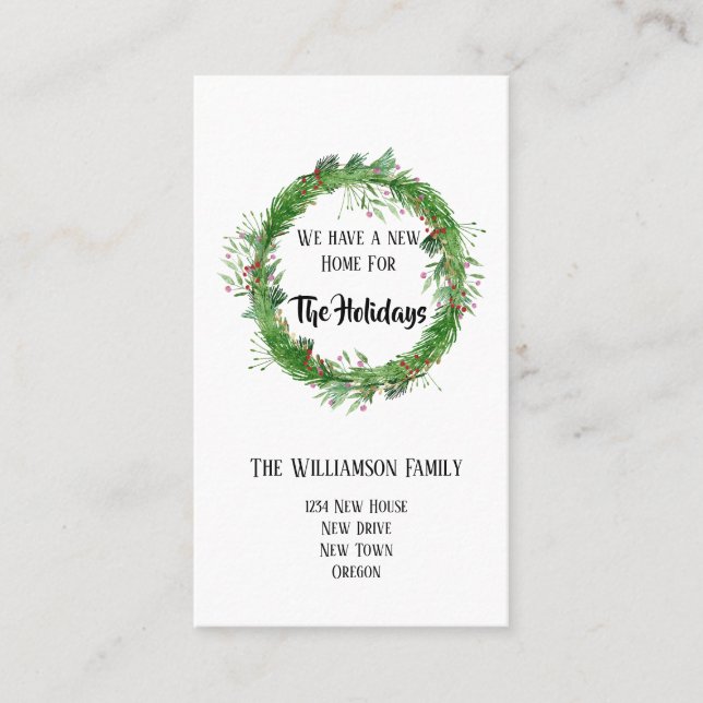 Holiday | Moving Announcement Insert Cards (Front)