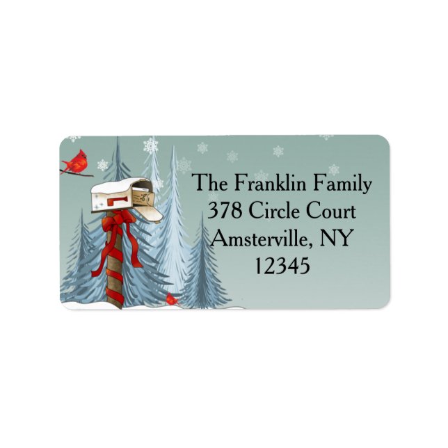 Holiday Moving Announcement Return Address Label  (Front)