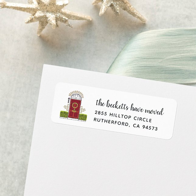 Holiday Moving Announcement Return Address Label (Creator Uploaded)