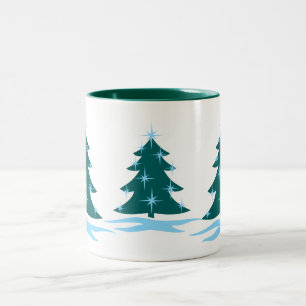 Holiday Mug Coffee Cup Festive ChristmasTree Cup