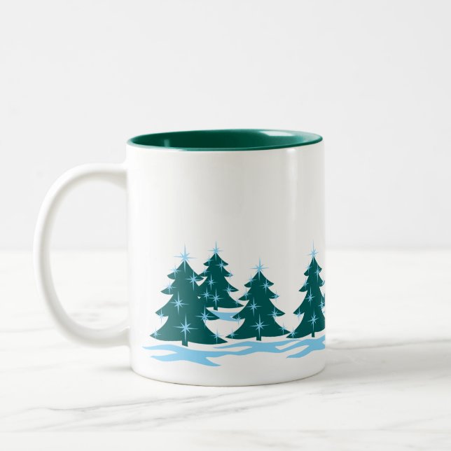 Holiday Mug Coffee Cup Festive Stylish Holiday Cup (Left)