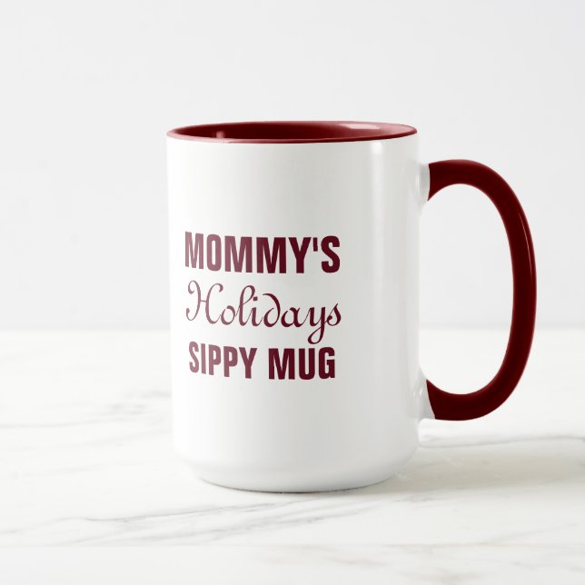 Holiday mug - customisable text (Right)