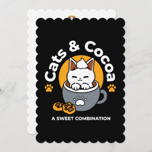 Holiday Mug Design with Cosy Cat and Paw Cookies