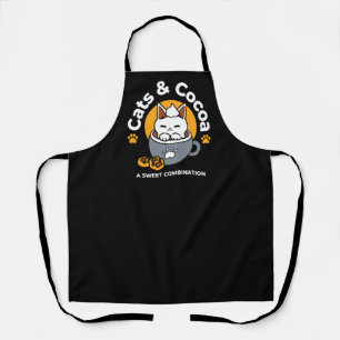 Holiday Mug Design with Cosy Cat and Paw Cookies Apron
