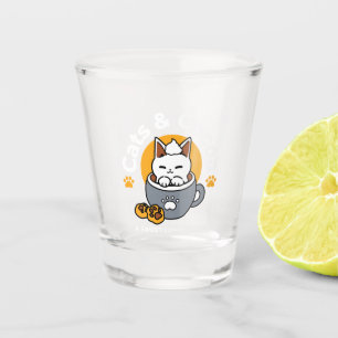 Holiday Mug Design with Cosy Cat and Paw Cookies Shot Glass
