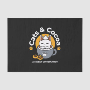 Holiday Mug Design with Cosy Cat and Paw Cookies Tissue Paper