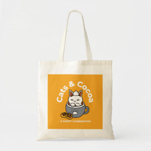 Holiday Mug Design with Cosy Cat and Paw Cookies Tote Bag