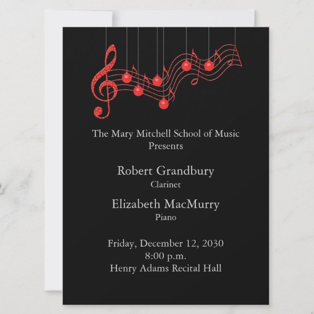 Holiday Musical Recital Program (Front)