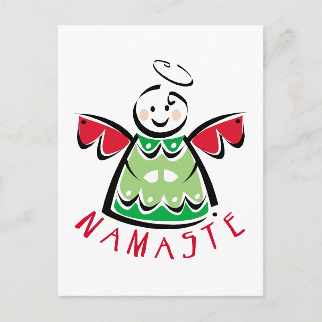 Holiday Namaste Angel Postcard (Front)