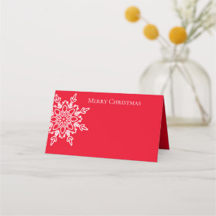 Holiday Name Place Card-Snowflake Card