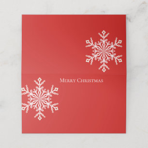 Holiday Name Place Card-Snowflake Card