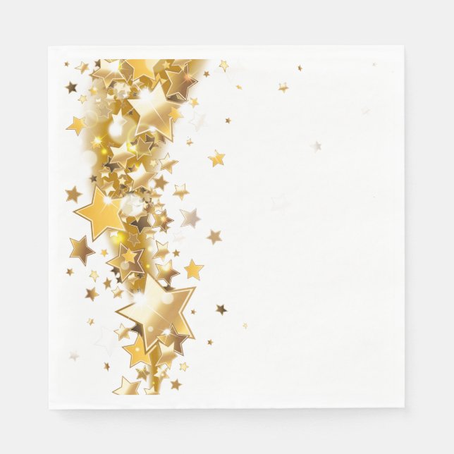 Holiday Napkin Gold Stars (Front)