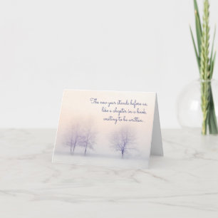 Holiday / New Year Greeting Card Winter Scene