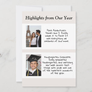 Holiday New Year in Review Custom Photo Card