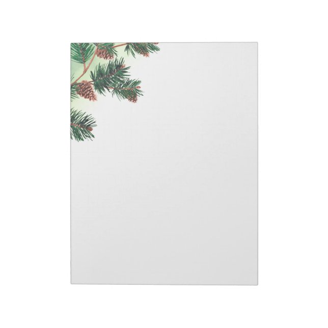 Holiday Notepad-Fir Cones Notepad (Rotated)