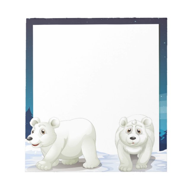 Holiday Notepad-Polar Bears Notepad (Front)