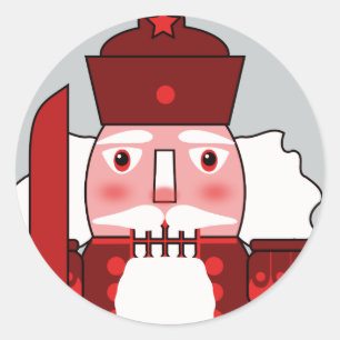Holiday Nutcracker Classic Round Sticker