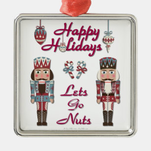 Holiday Nutcracker Lets Go Nuts Metal Tree Decoration