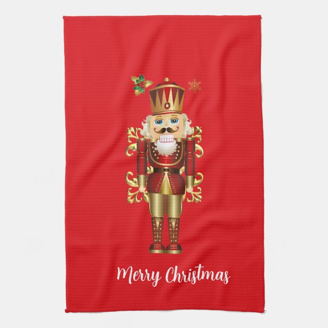Holiday Nutcracker Tea Towel (Vertical)