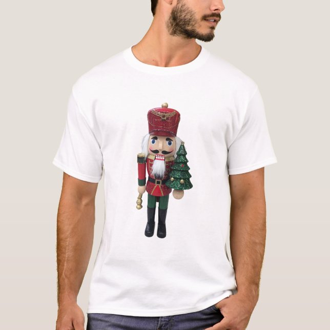 Holiday Nutcracker with Tree and Staff T-Shirt (Front)