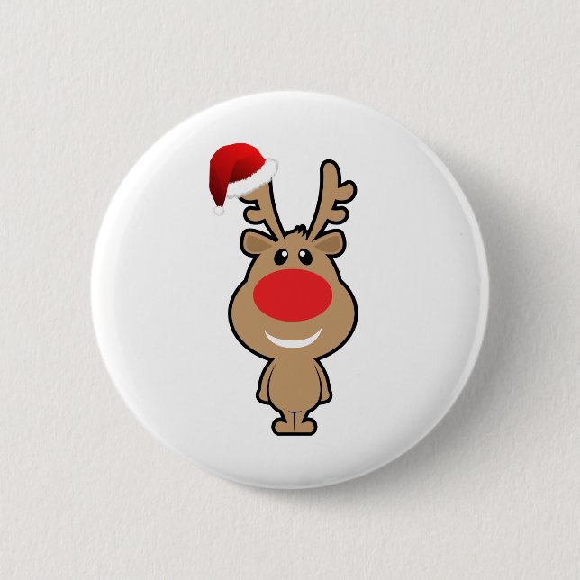 Holiday of funny Christmas santa 6 Cm Round Badge (Front)