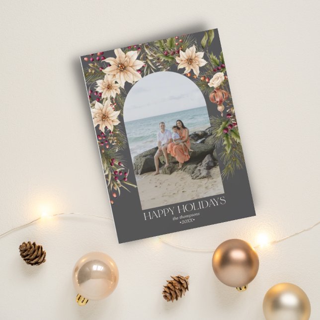 Holiday One Photo Arch Watercolor Botanical Floral (Creator Uploaded)