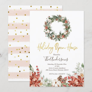 Holiday Open House Christmas Party Invitation