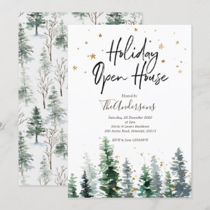 Holiday Open House Christmas Party Invitation